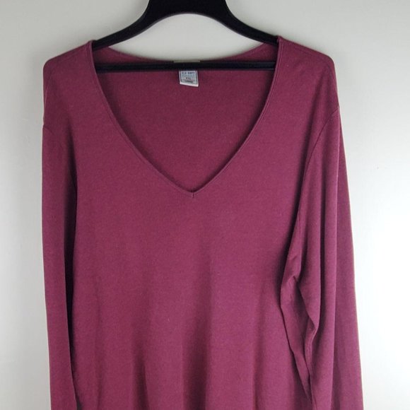 Old Navy V-Neck XXL Purple Blouse Long Sleeve Top - Picture 1 of 8